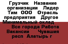 Грузчик › Название организации ­ Лидер Тим, ООО › Отрасль предприятия ­ Другое › Минимальный оклад ­ 6 000 - Все города Работа » Вакансии   . Чувашия респ.,Алатырь г.